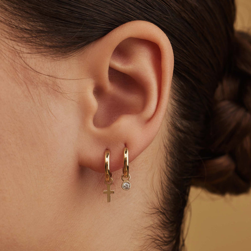Isabel Bernard Monceau Solange 14 Carat Golden Hoop Earrings IB360154-zoom-