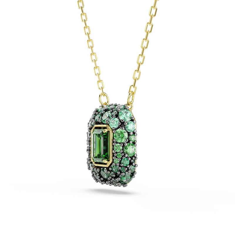 Swarovski Sublima Glam Gold-Tone Necklace with Green Pendant 5752884-zoom-
