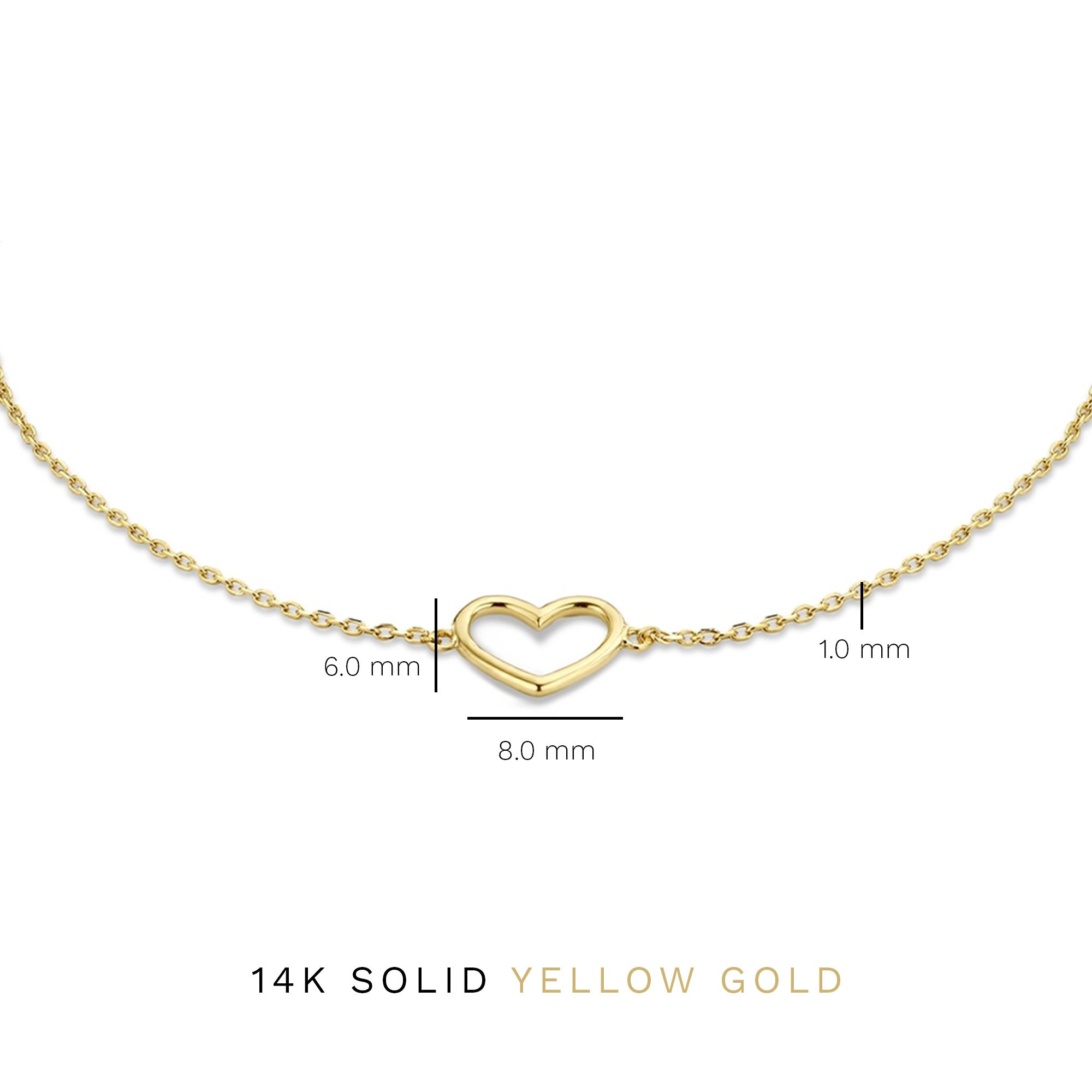 Isabel Bernard Belleville Amore 14 Carat Golden Bracelet IB4020134 (Length: 16.00-18.00 cm)