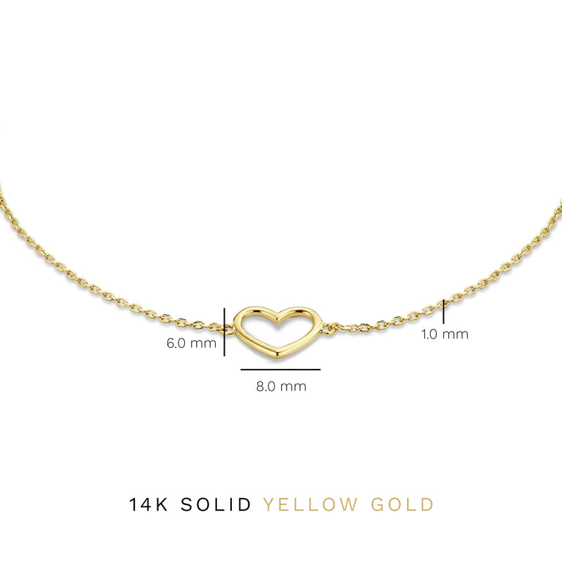 Isabel Bernard Belleville Amore 14 Carat Golden Bracelet IB4020134 (Length: 16.00-18.00 cm)-zoom-
