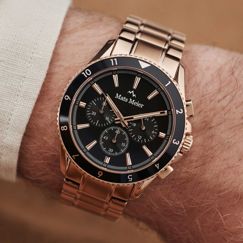 Mats Meier Ponte dei Salti Chronograph Men'sWatch Roesgoldcoloured and Black MM00510-zoom-