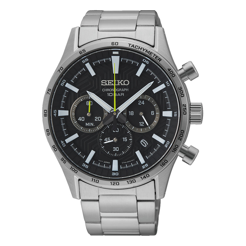 Seiko Chronograph Silver Watch SSB413P1-zoom-