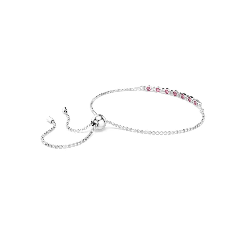 Swarovski Matrix Tennis Silver-Tone Bracelet with Pink Accents 5763042-zoom-