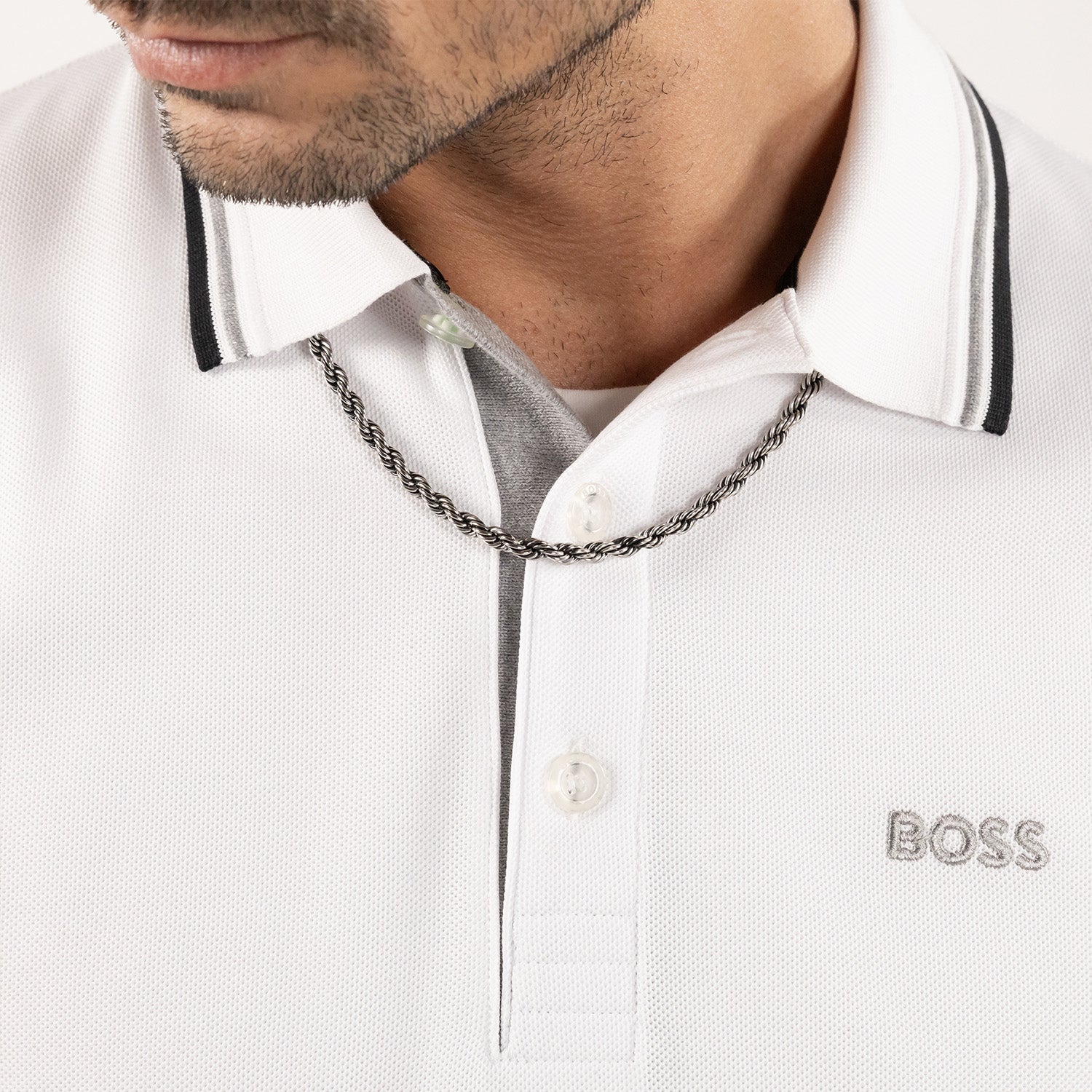 Hugo Boss Stainless Steel Silver Men's Necklace HBJ1580839