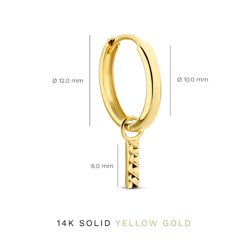 Isabel Bernard Rivoli Laura 14 Carat Golden Hoop Earrings IB360151-zoom-