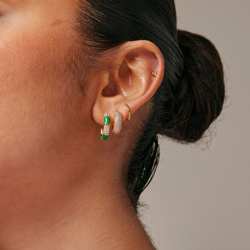 ENAMEL Copenhagen 18 karat gold plated Earrings E300G-GGCZ-zoom-