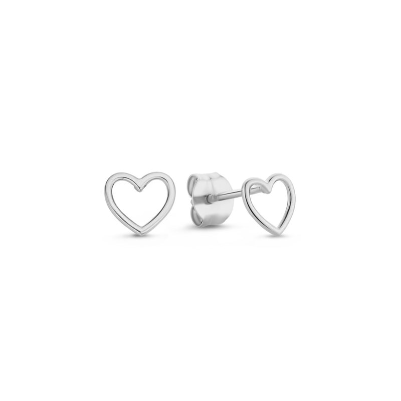 Isabel Bernard Saint Germain Amore 14 Carat Whitegold Ear Studs IB360230-zoom-