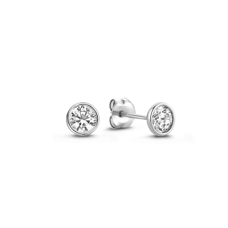 Isabel Bernard Saint Germain Juliette 14 Carat Whitegold Ear Studs IB360206-zoom-