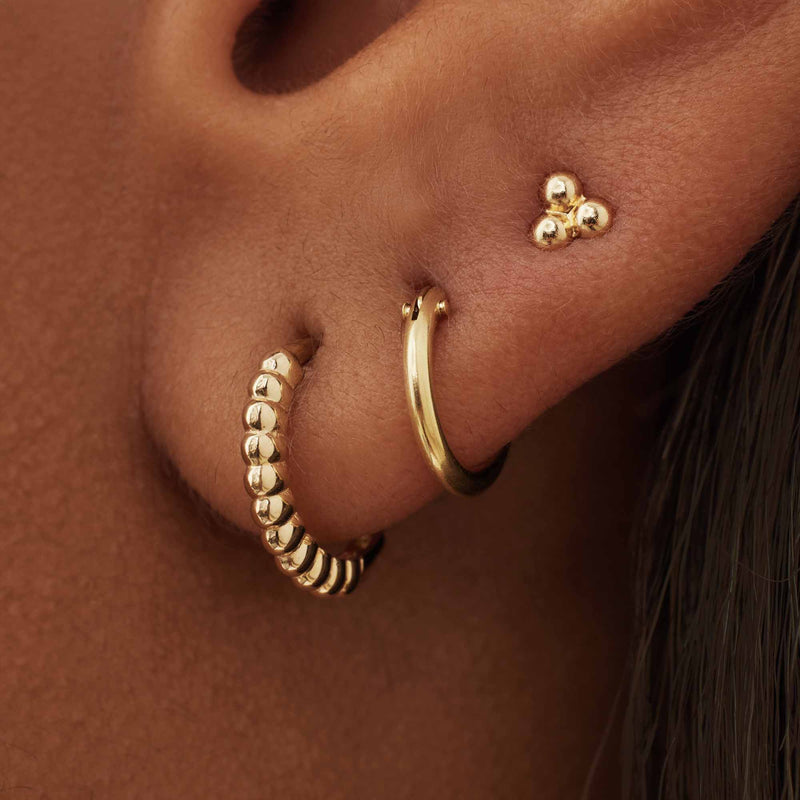 Isabel Bernard Rivoli Claire 14 Carat Golden Ear Studs IB360233-zoom-