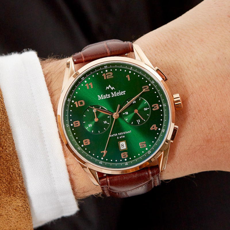 Mats Meier Mont Vélan Chrono Green/Brown Watch MM10002-zoom-