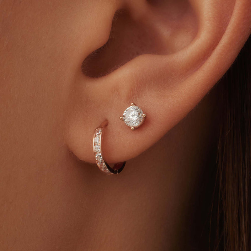 Isabel Bernard La Concorde Lourdes 14 Carat Rosegolden Ear Studs IB360208-zoom-