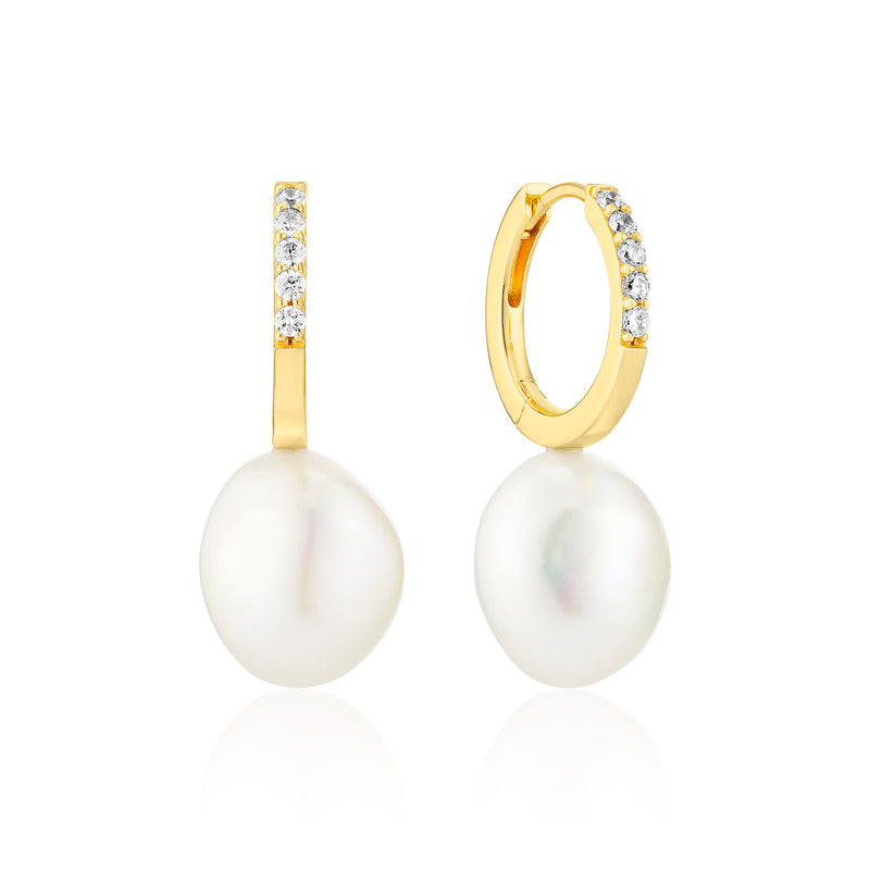 Sif Jakobs Gold Plated Padua Uno Earrings SJ-E2443-PCZ-YG-zoom-