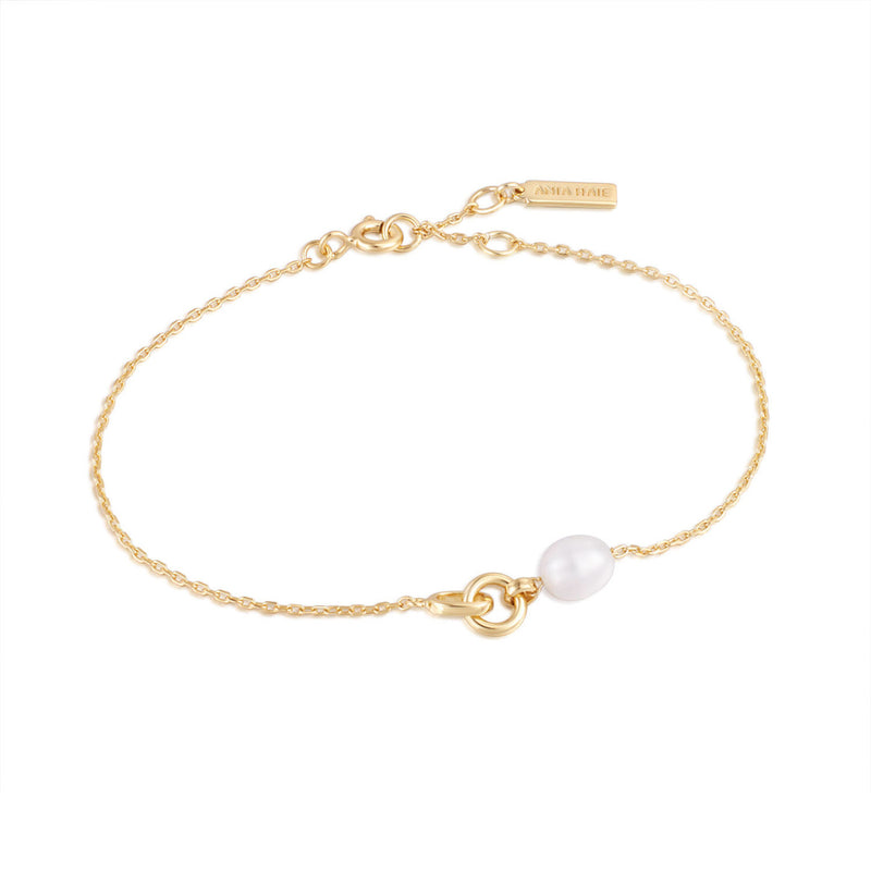 Ania Haie Pearl Power Gold Bracelet AH-B043-01G-zoom-