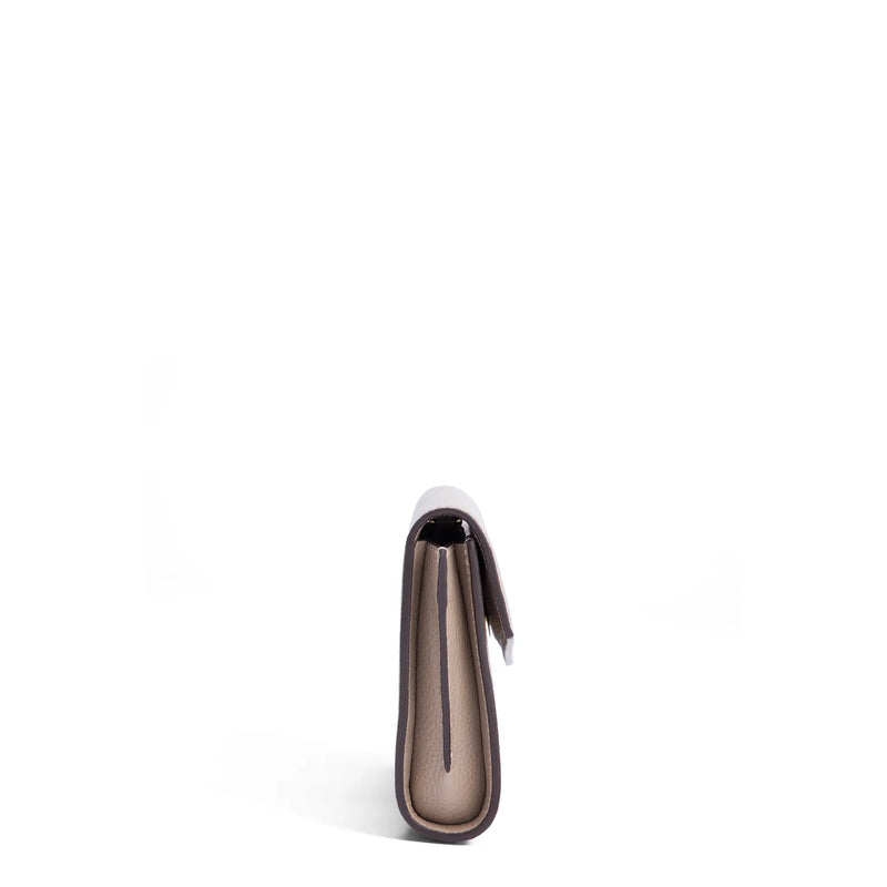 Isabel Bernard Honoré Lina Taupe Clutch With Detachable Shoulder Chain IB21135-078-zoom-