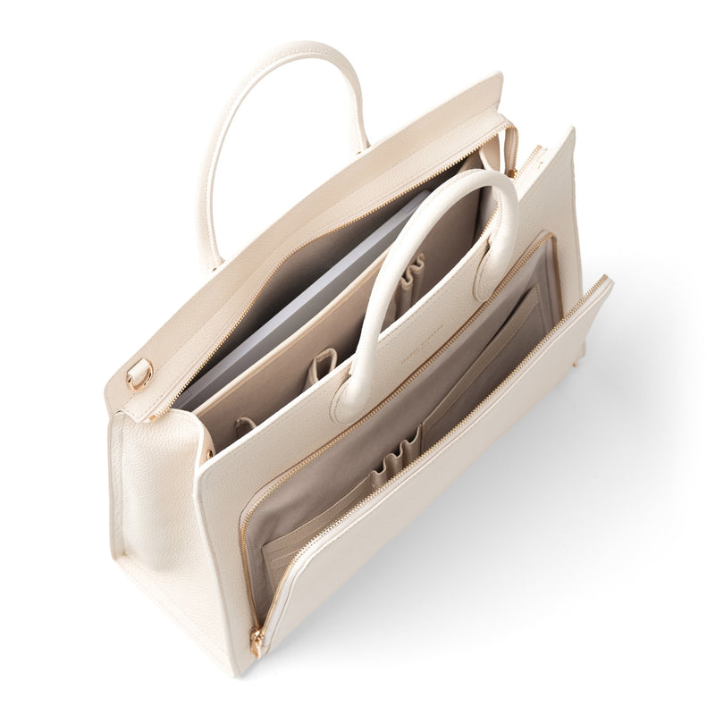 Isabel Bernard Honoré Nadine Crème Calfskin Handbag IB25052-zoom-