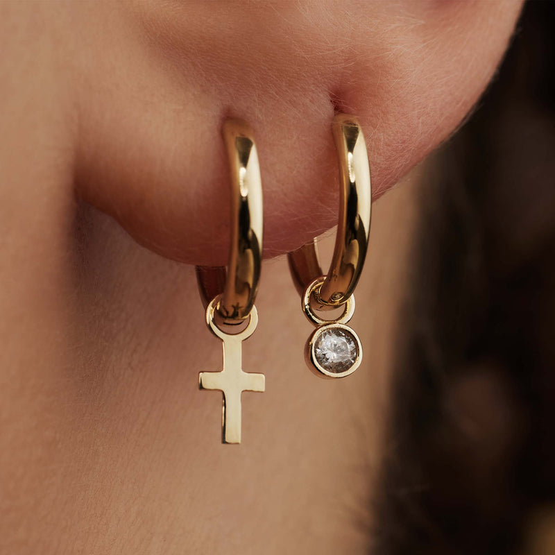 Isabel Bernard Rivoli Aélys 14 Carat Golden Hoop Earrings IB360156-zoom-