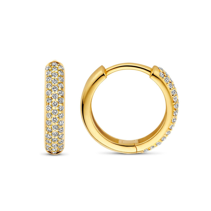 Isabel Bernard De la Paix Laure 14 Karat Gold Earrings With Diamond 0.25 Carat IBD360030-zoom-