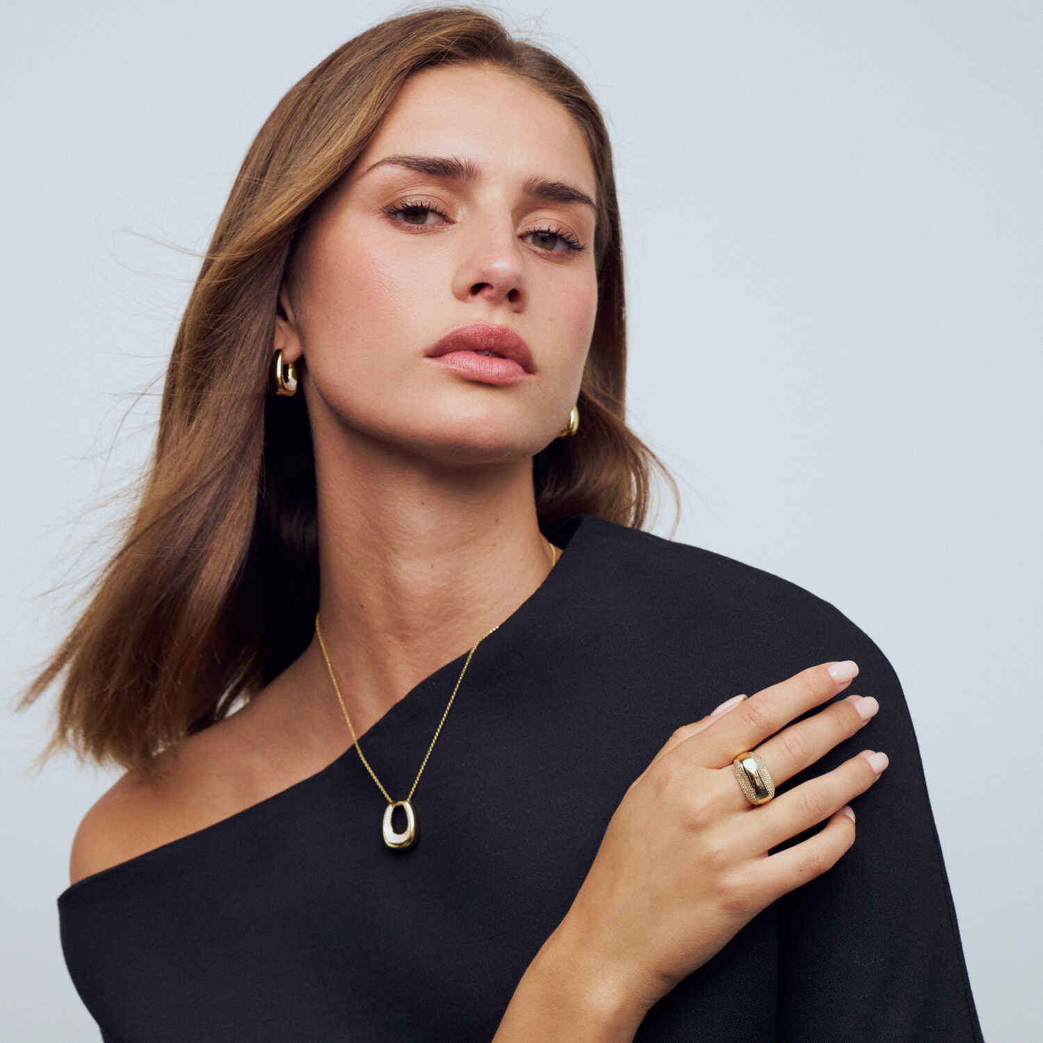 Sif Jakobs Gold Plated Borsa Grande Earrings SJ-E2621-CZ-YG