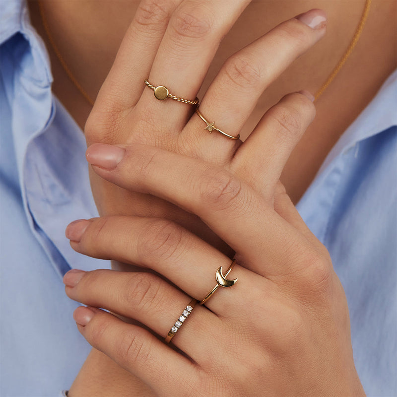 Selected Jewels Mila Elodie 925 Sterling Zilveren Goudkleurige Ring SJ300018-58-zoom-