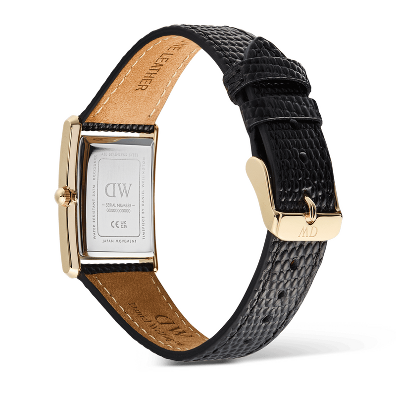 Daniel Wellington Bound Black Lizard White Guilloche Unisex Watch DW00100899-zoom-