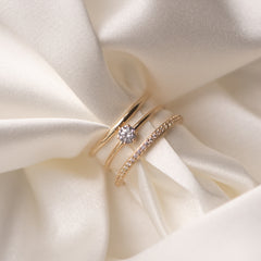 Isabel Bernard Le Marais Solene 14 Carat Golden stacking Ring IB330077-52 (size: 52)