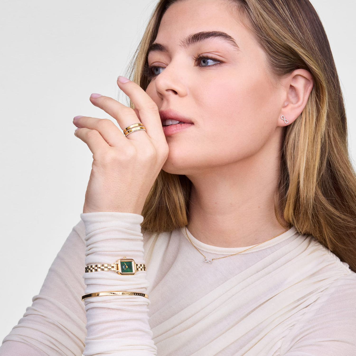 Daniel Wellington Petite & Quadro Mini Arch Emerald Women's Watch DW00100852