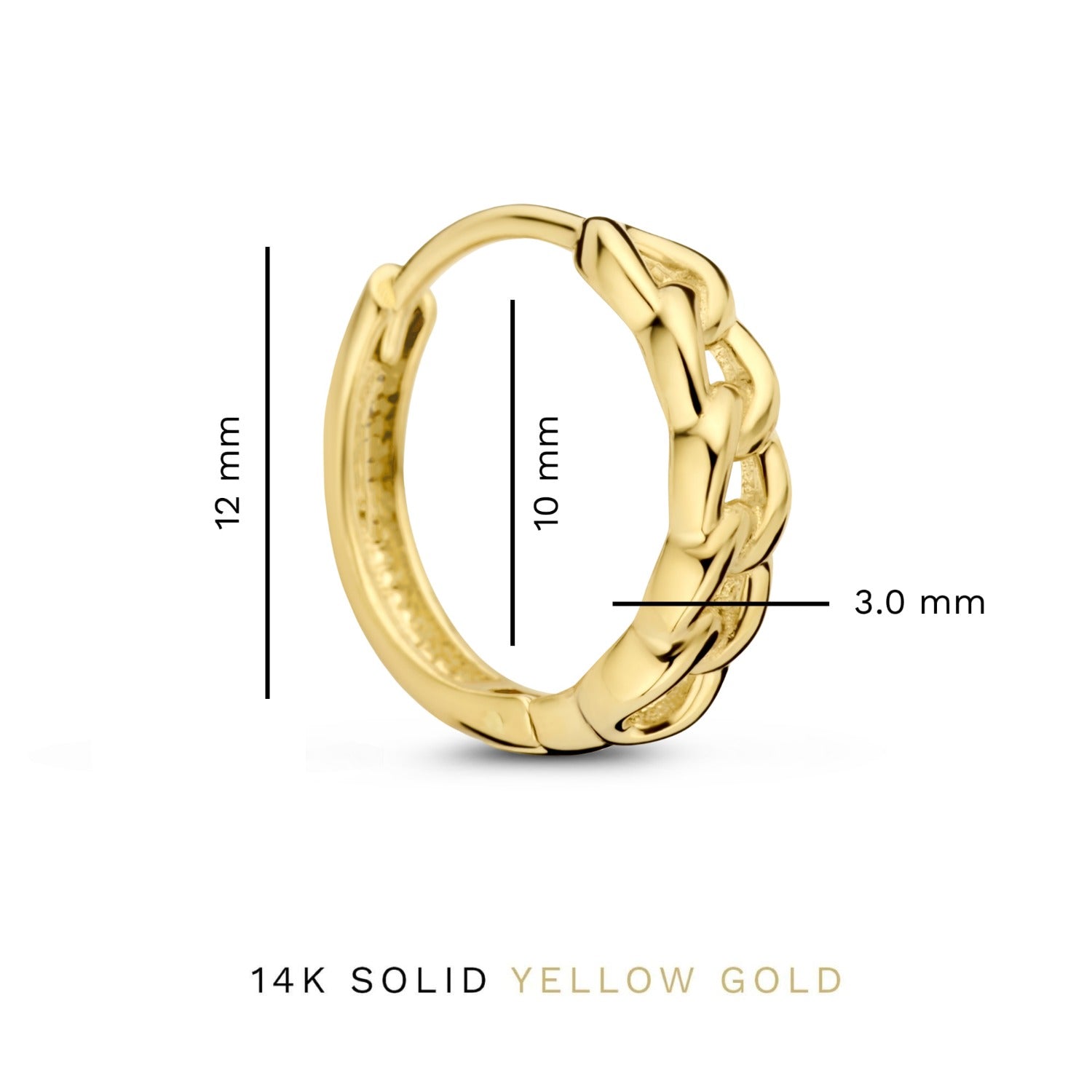 Isabel Bernard Le Marais Règine 14 Carat Golden Hoop Earrings IB360219