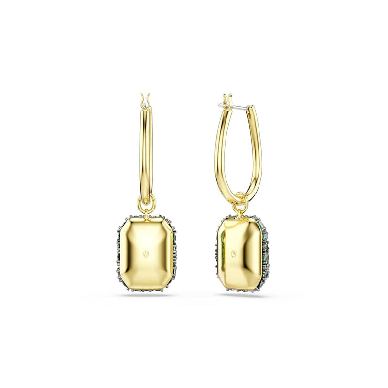 Swarovski Sublima Glam Gold-Tone Earrings with Green Crystal 5752890-zoom-