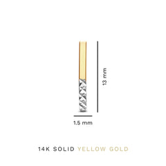Isabel Bernard Le Marais Alice 14 Carat Golden Ear Studs IB360249
