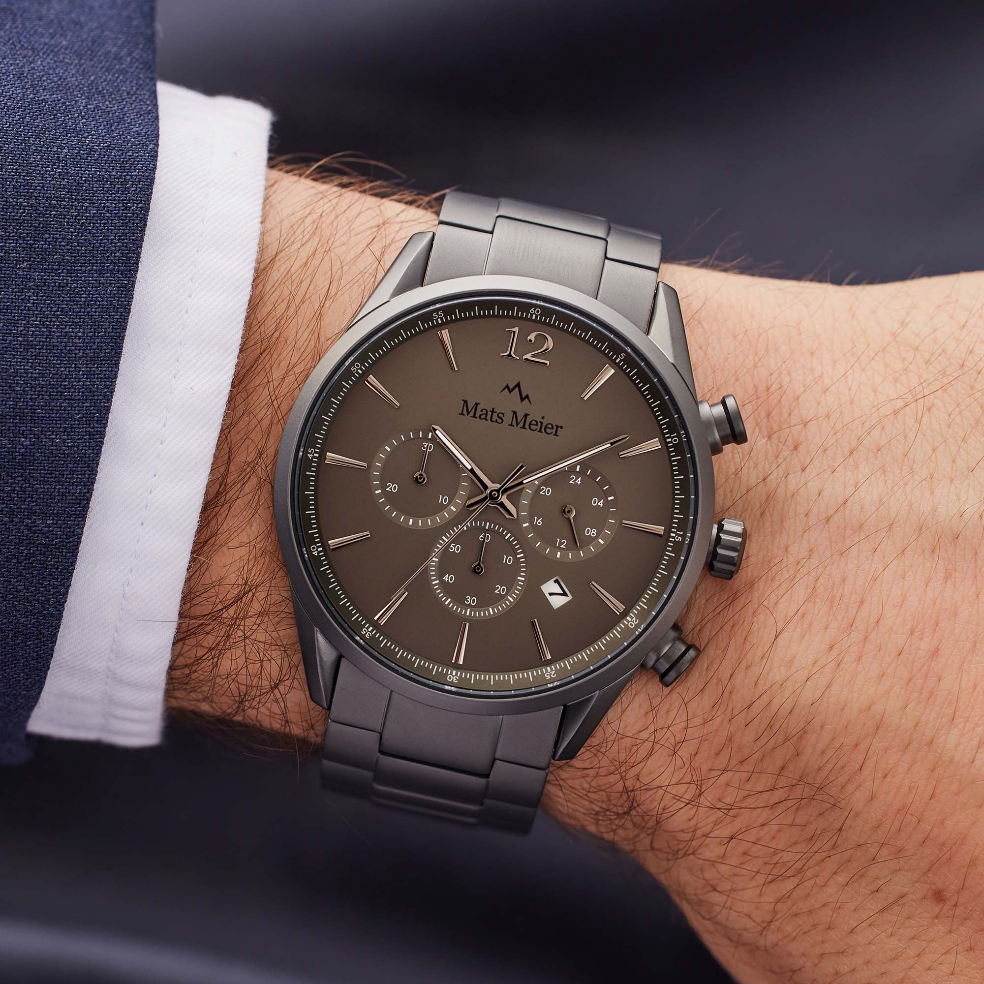Mats Meier Grand Cornier Chrono Gunmetal Watch MM00127