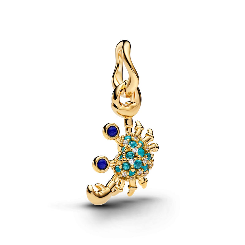 Pandora Moments Gold Plated Crab Dangle Charm 764684C01-zoom-