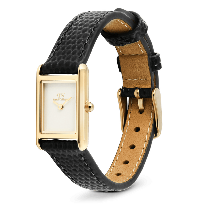 Daniel Wellington Bound Mini Black Lizard Gold-coloured Women's Watch DW00100903-zoom-