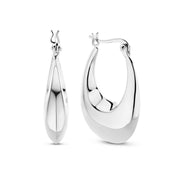 Parte Di Me Bibbiena Poppi Casentino 925 Sterling Silver Hoop Earrings PDM36163