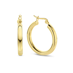 Parte Di Me Bibbiena Poppi Casentino 925 Sterling Silver Gold Plated Hoop Earrings PDM36154