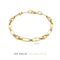 Isabel Bernard Cadeau d'Isabel 14 karat gold necklace and bracelet gift set with chains IB90181