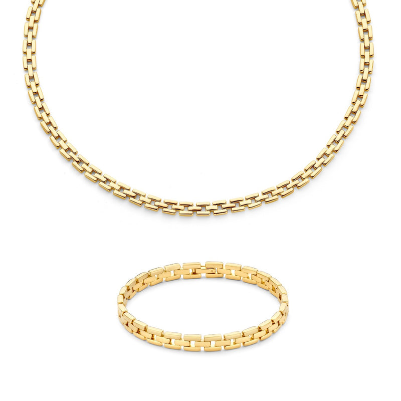 Parte Di Me Sorprendimi 925 Sterling Silver Gold Plated Necklace and Bracelet Giftset PDM90078-zoom-