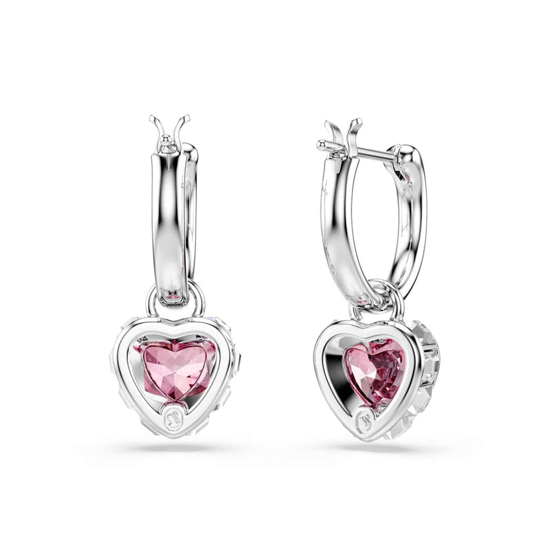 Swarovski Chroma Silver-Tone Earrings with Pink Accents 5757814-zoom-