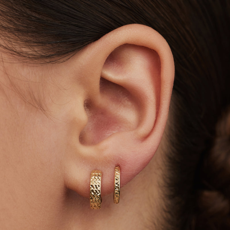 Isabel Bernard Rivoli Laura 14 Carat Golden Hoop Earrings IB360142-zoom-
