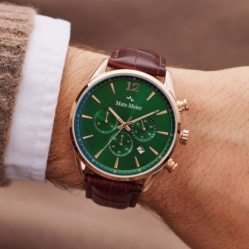 Mats Meier Grand Cornier Chrono Green/Rosegold coloured Watch MM00114-zoom-