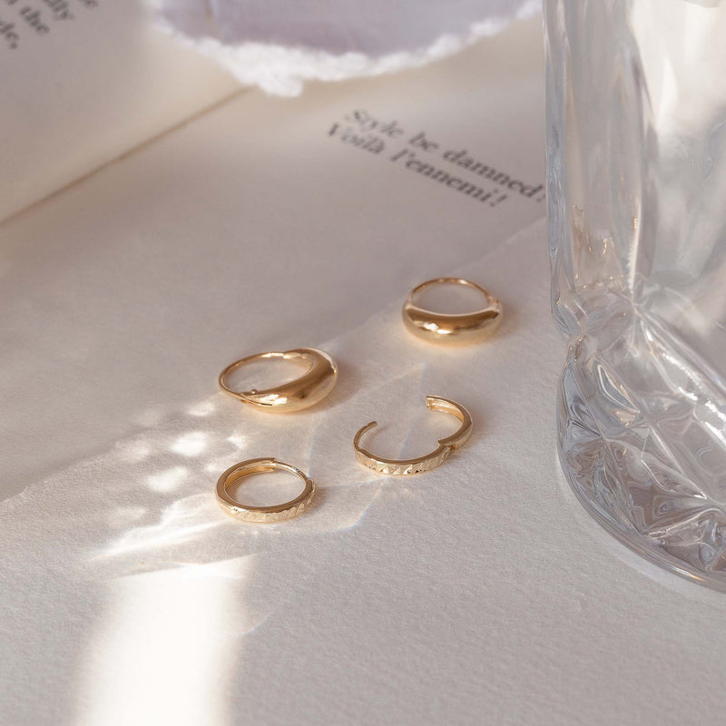 Isabel Bernard Rivoli Maryn 14 Carat Golden Hoop Earrings IB360203-zoom-
