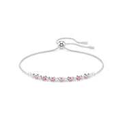 Swarovski Matrix Tennis Silver-Tone Bracelet with Pink Accents 5763042