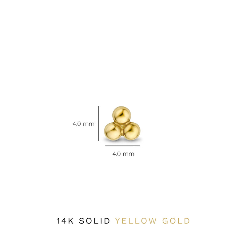 Isabel Bernard Rivoli Claire 14 Carat Golden Ear Studs IB360233-zoom-