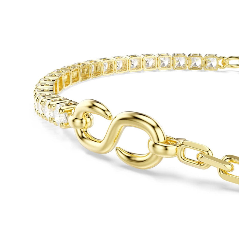 Swarovski Matrix Tennis Gold-Tone Chain Bracelet 5753925-zoom-