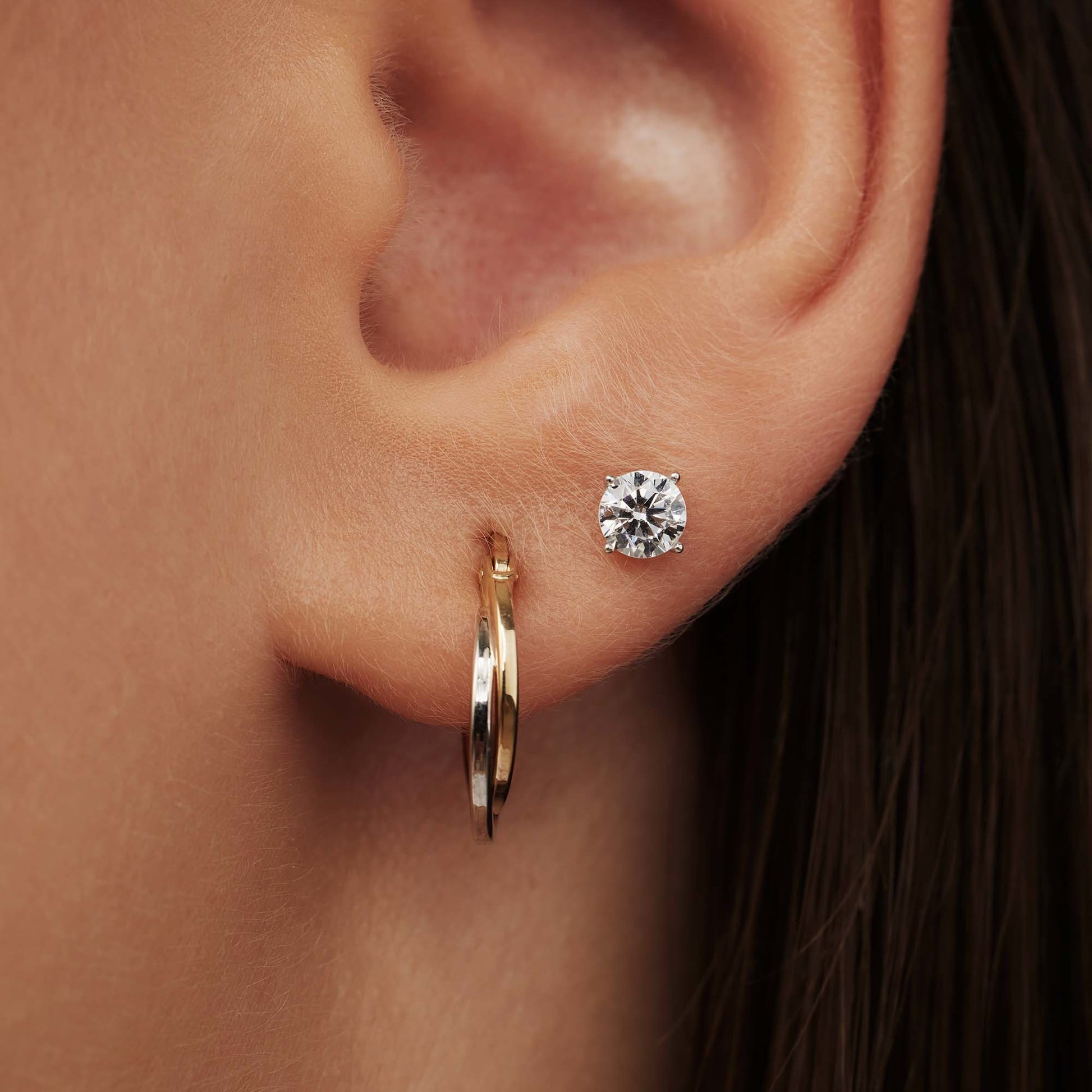 Isabel Bernard Saint Germain Lourdes 14 Carat Whitegold Ear Studs IB360205