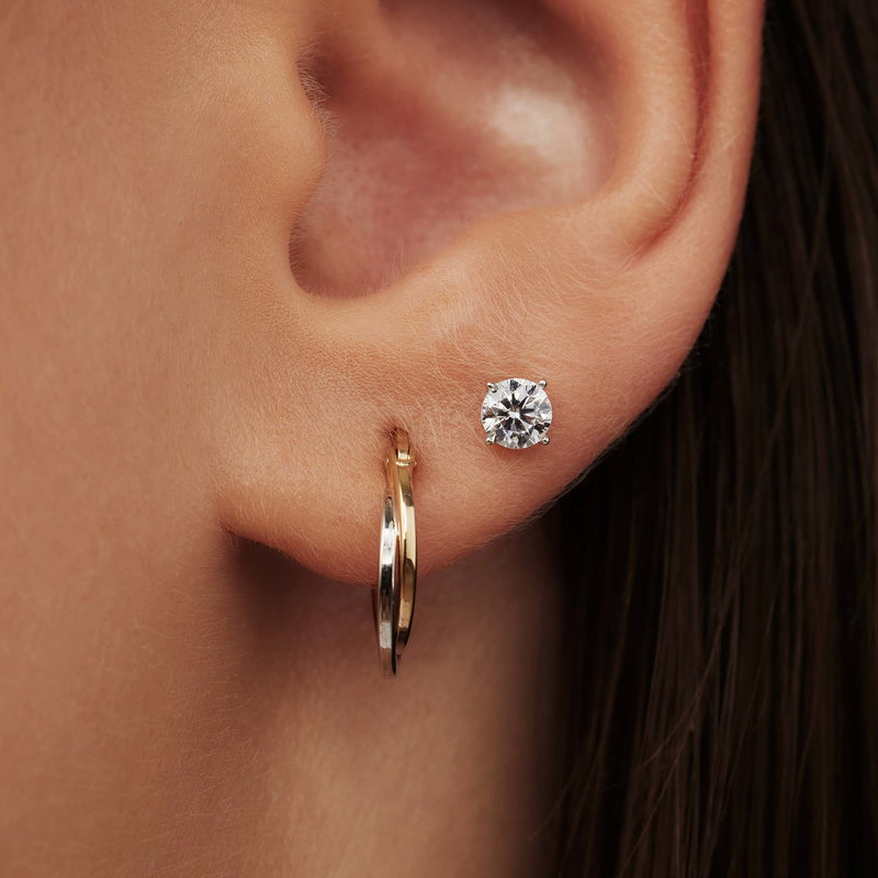Isabel Bernard Saint Germain Lourdes 14 Carat Whitegold Ear Studs IB360205-zoom-