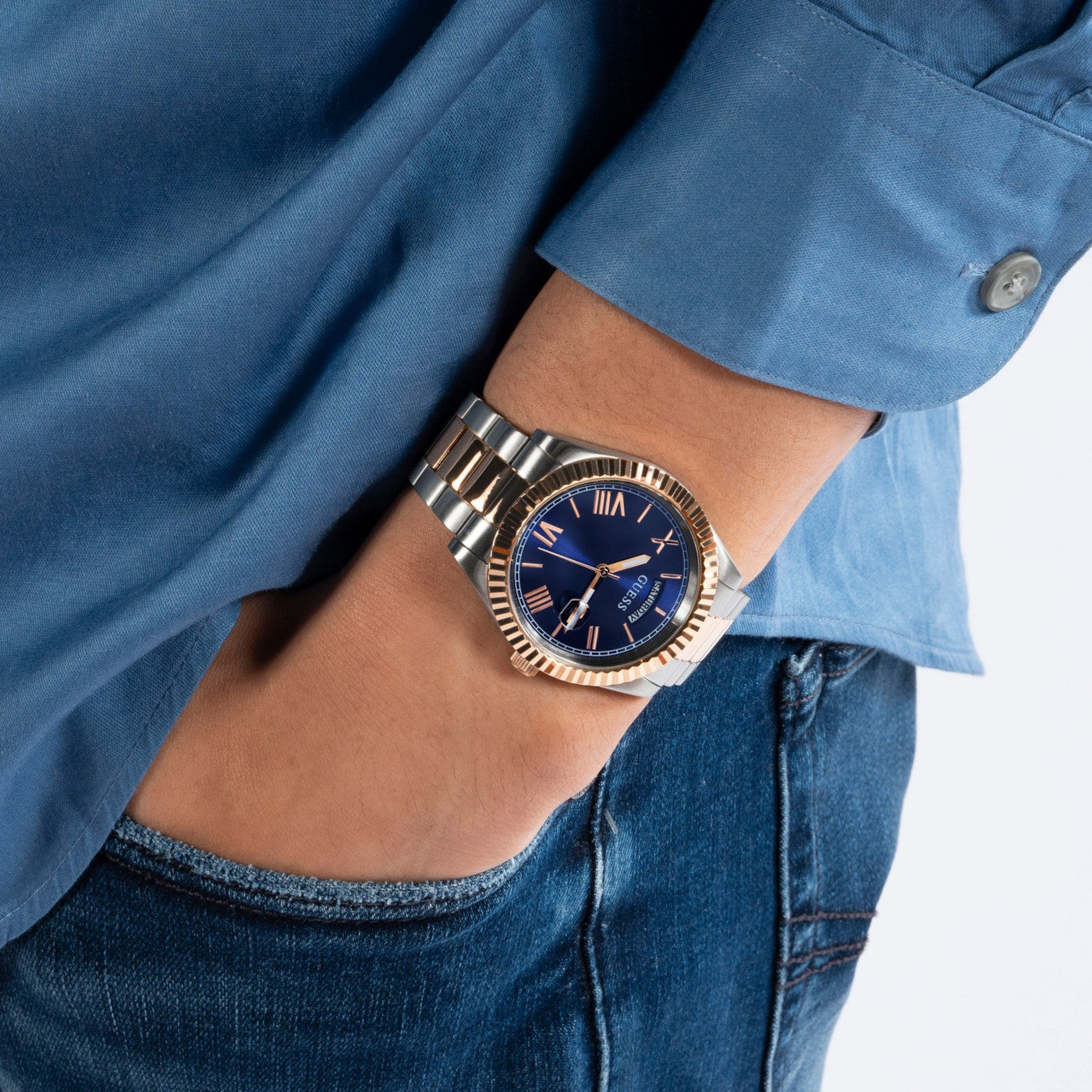 GUESS Connoisseur Silver Watch GW0265G12