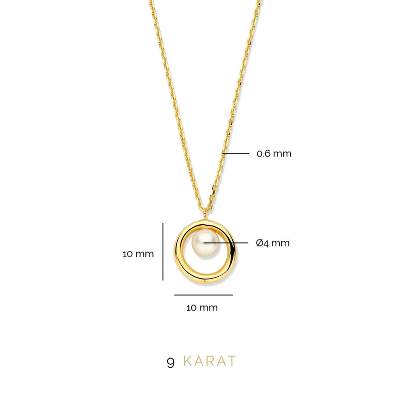 Beloro Jewels Monte Napoleone Perla 9 carat gold Necklace BO340026-zoom-
