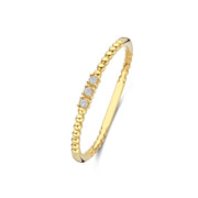 Beloro Jewels Monte Napoleone Mauve 9 karat gold ring with zirconia stones BO330056-60