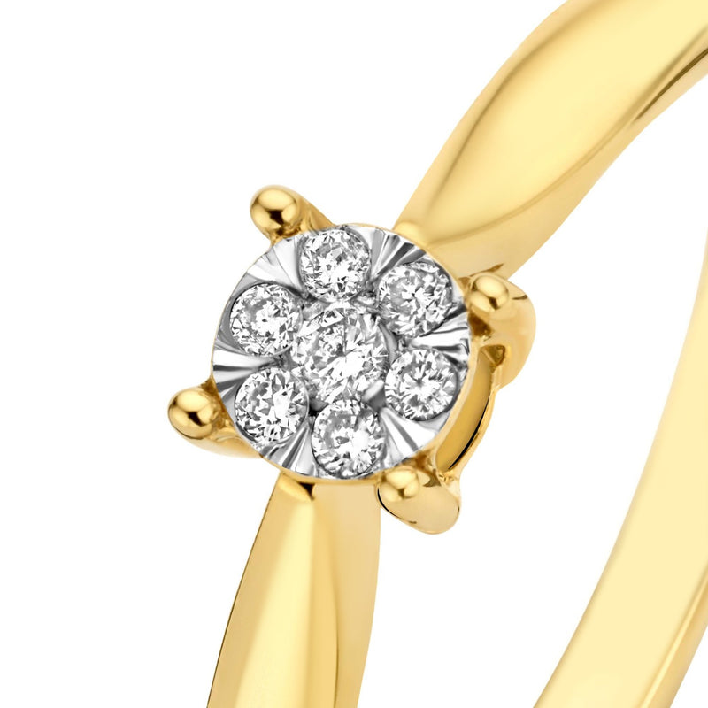Isabel Bernard De la Paix Hanaé 14 Carat Gold Ring | diamond 0.08 ct | IBD330007-50-zoom-