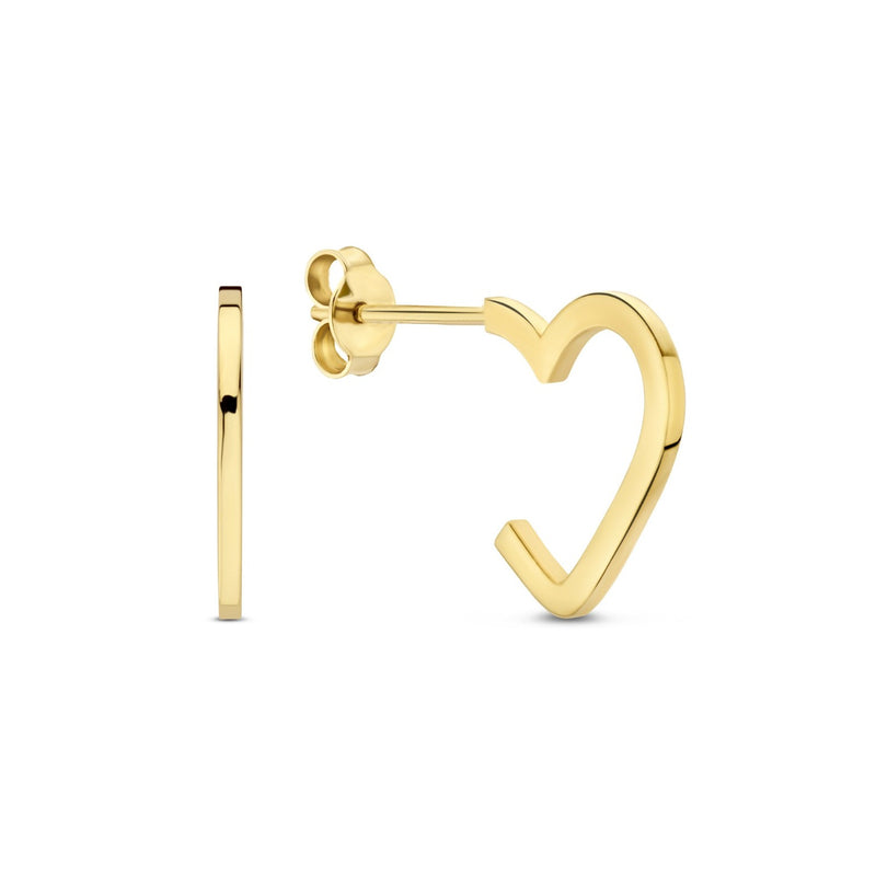Beloro Jewels Regalo d'Amore 9 karat gold earring set with heart BO90051-zoom-